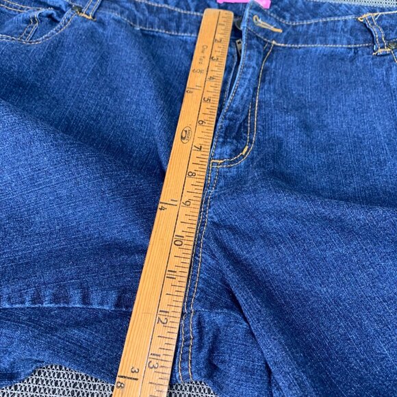 Woman Within Womens Plus Size 20WP Blue  Denim Capri Pants High Rise Stretchy - Picture 7 of 9